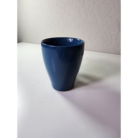 WORLD MARKET Dark Country Blue Medium Sized Coffee Mug No Spoon - Picture 2 of 8